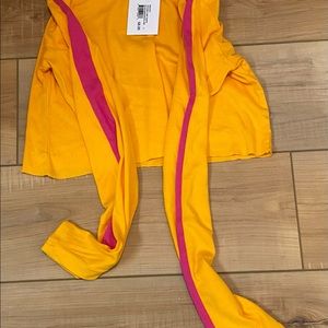 all access crop top pink and yellow S